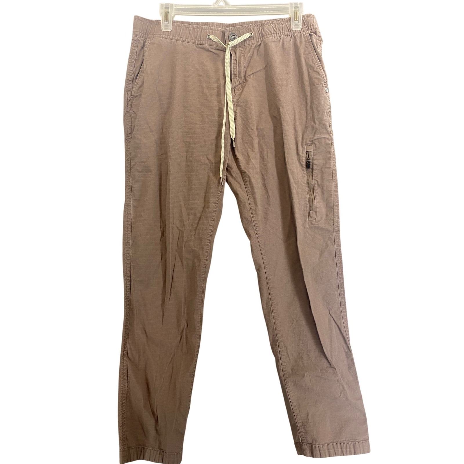 Vuori Ripstop Climber Pants Mens Medium Brown Vw401 Elastic Waist Cargo Slim Fit